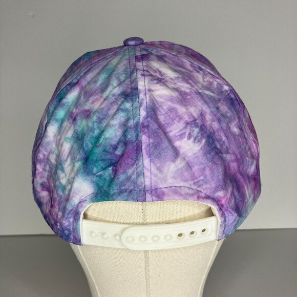 Vintage Purple Tie Dye London Embroidered Snapback Adjustable Hat - Picture 4 of 8